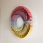 Precise Geometry and Color Gradients Undulate in Anna Kruhelska’s Three-Dimensional Paper Sculptures